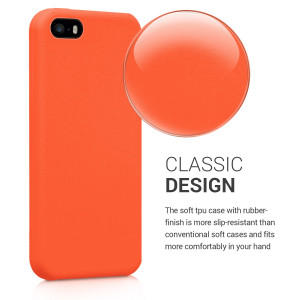 Husa pentru Apple iPhone 5 / iPhone 5s / iPhone SE, Silicon, Portocaliu, 42766.29 - Img 4