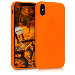 Husa pentru Apple iPhone X / iPhone XS, Silicon, Portocaliu, 46270.69 - Img 1