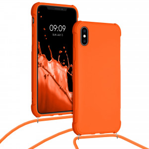 Husa pentru Apple iPhone X / iPhone XS, Silicon, Portocaliu, 49915.150, kwmobile - Img 5