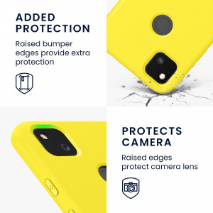 Husa pentru Google Pixel 4a, Silicon, Galben, 52622.165, kwmobile - Img 4