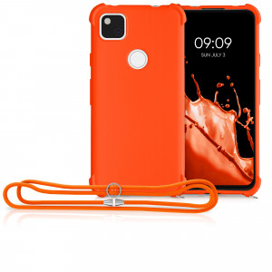 Husa pentru Google Pixel 4a, Silicon, Portocaliu, 53842.150 - Img 8