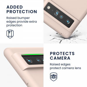 Husa pentru Google Pixel 6 Pro, Silicon, Crem, 55863.225, kwmobile - Img 4