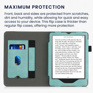 Husa pentru Kindle Paperwhite 11, Piele ecologica, Verde, kwmobile, 56261.01 - Img 4
