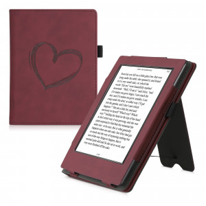 Husa pentru Kobo Aura H2O Edition 1, Piele ecologica, Rosu, kwmobile, 56880.01 - Img 1