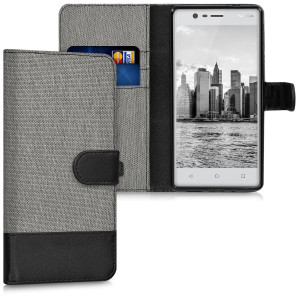 Husa pentru Nokia 3, Textil, Gri, 41108.01 - Img 1