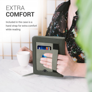 Husa pentru PocketBook Touch Lux 5 / Touch Lux 4 / Touch HD 3, Piele ecologica, Gri, kwmobile, 54817.04 - Img 3