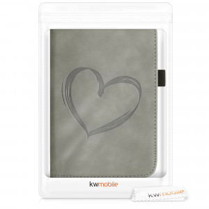 Husa pentru PocketBook Touch Lux 5 / Touch Lux 4 / Touch HD 3, Piele ecologica, Gri, kwmobile, 54817.04 - Img 8