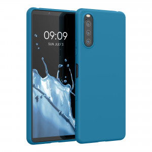 Husa pentru Sony Xperia 10 III, Silicon, Albastru, 54754.224, kwmobile - Img 1