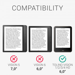 Husa pentru Tolino Vision 4 / Vision 3 / Vision 2 / Vision 1, Piele ecologica, Multicolor, kwmobile, 28119.47 - Img 6
