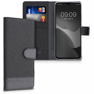 Husa pentru Xiaomi Redmi 9C, Textil, Negru, 54457.73, kwmobile - Img 1