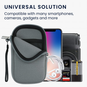 Husa Universala Kwmobile marime S - 4,5 inch, Neopren, Gri, 46188.1.155 - Img 5