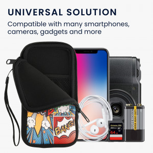 Husa Universala Kwmobile marime XL - 6,8 inch, Neopren, Multicolor, 30226.4.36 - Img 5