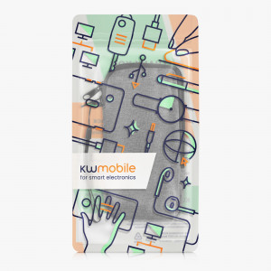 Husa Universala Kwmobile marime XL - 6,8 inch, Textil, Gri, 58228.4.19 - Img 7