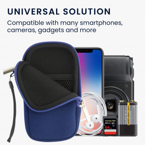 Husa Universala Kwmobile marime XS - 4 inch, Neopren, Albastru, 46188.32.17 - Img 5
