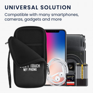 Husa Universala Kwmobile marime XXL - 7 inch, Neopren, Negru/Alb, 30226.5.01 - Img 5