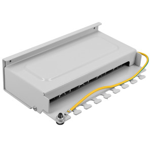 Patch Panel Cat6 cu 12 porturi RJ45 si montare pe perete, Kwmobile, Gri, Metal, 47695.03 - Img 8