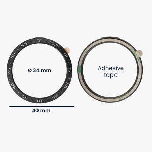 Rama cadran Kwmobile pentru Samsung Galaxy Watch 5, Negru/Argintiu, Aluminiu, KWM0000258Z001C - Img 6
