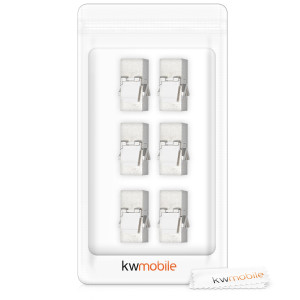 Set 12 Mufe pentru cabluri Ethernet RJ45 si Cat 6A, Kwmobile, Argintiu, Metal, 52348.01.06 - Img 6