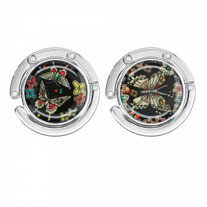 Set 2 Carlige de masa pentru genti, Kwmobile, Multicolor, Aluminiu, 50281.13 - Img 2