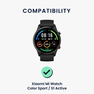 Set 2 Curele Kwmobile pentru Xiaomi Mi Watch Color Sport/S1 Active, Negru, Silicon, KWM000016JX005C - Img 5