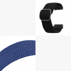 Set 2 curele kwmobile pentru Xiaomi Mi Watch Color Sport/Watch S1 Active, Nylon, Negru/Albastru, 59518.04 - Img 8