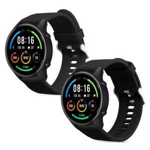 Set 2 Curele Kwmobile pentru Xiaomi Mi Watch/Mi Watch Color Sport, Negru, Silicon, KWM0000162Q007C - Img 2