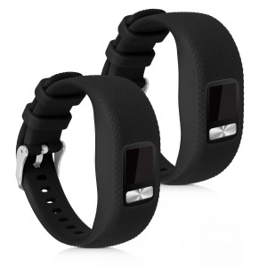 Set 2 Curele pentru Garmin Vivofit 4, kwmobile, Silicon, Negru, 50976.04 - Img 1