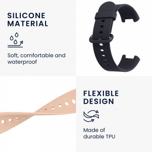 Set 2 curele pentru Xiaomi Mi Watch Lite/Redmi Watch, Kwmobile, Albastru/Roz, Silicon, 54778.10 - Img 4