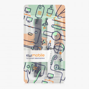 Set 2 curele pentru Xiaomi Mi Watch Lite/Redmi Watch, Kwmobile, Albastru/Alb, Silicon, 54778.07 - Img 8