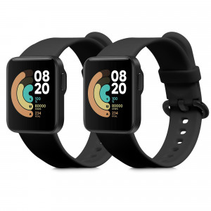 Set 2 curele pentru Xiaomi Mi Watch Lite/Redmi Watch, Kwmobile, Negru, Silicon, 54778.06 - Img 1