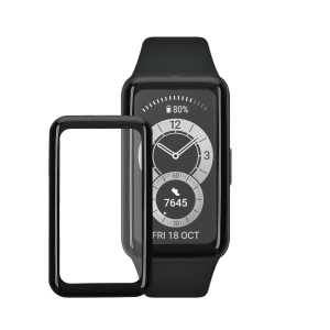 Set 2 Folii de protectie Kwmobile pentru Huawei Band 6/Band 6 Pro, Transparent/Negru, Polimer, KWM000024VO001C - Img 1