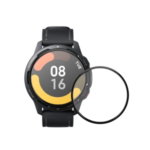 Set 2 Folii de protectie Kwmobile pentru Xiaomi Watch S1 Active, Transparent/Negru, Polimer, KWM000024WT001C - Img 2