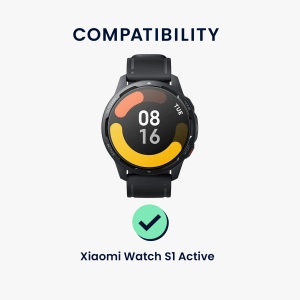 Set 2 Folii de protectie Kwmobile pentru Xiaomi Watch S1 Active, Transparent/Negru, Polimer, KWM000024WT001C - Img 6