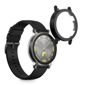 Set 2 Huse Kwmobile cu sticla securizata pentru Huawei Watch GT 4 (41mm), Transparent/Negru, Plastic, KWM0000254P002C - Img 2