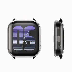 Set 2 Huse Kwmobile pentru Amazfit Active, Transparent/Negru, Silicon, KWM000025BI001C - Img 6