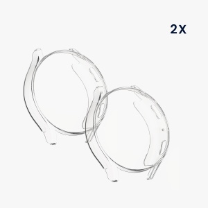 Set 2 Huse Kwmobile pentru Samsung Galaxy Watch 6, Transparent, Silicon, KWM000024TG001C - Img 5