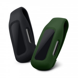 Set 2 Huse pentru Fitbit Inspire 2/Ace 3, Kwmobile, Negru/Verde, Silicon, 54017.05 - Img 1