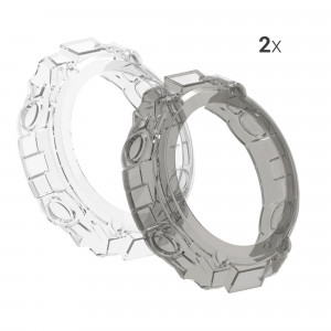 Set 2 huse pentru Huami Amazfit T-Rex/Amazfit T-Rex Pro, Kwmobile, Negru/Transparent, Silicon, 58459.02 - Img 5