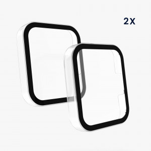 Set 2 Huse pentru Xiaomi Redmi Watch 2, kwmobile, Sticla securizata, Negru / Transparent, 56913.01 - Img 6