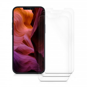 Set 3 Folii de protectie pentru Apple iPhone 13 Mini, kwmobile, Fata, Transparenta, 56419.1 - Img 2