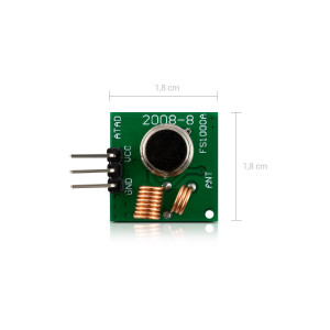 Set 3 Module wireless 433 MHz pentru Arduino si Raspberry Pi, Kwmobile, Verde, Componente electronice, 38819 - Img 3