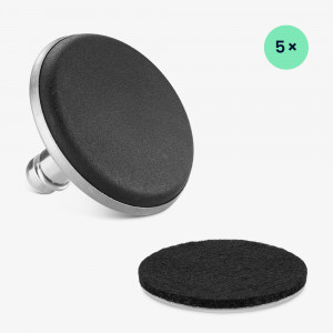 Set 5 Picioare pentru scaun de birou tija 10 mm, Kwmobile, Argintiu/Negru, Otel, 56093.01 - Img 6