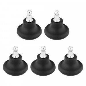 Set 5 Picioare pentru scaun de birou tija 10 mm, Kwmobile, Negru, Nylon, 56091.01 - Img 2