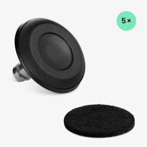 Set 5 Picioare pentru scaun de birou tija 10 mm, Kwmobile, Negru, Otel, 56093.04 - Img 6