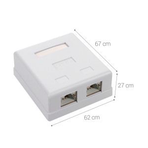 Set 5 Prize duble de RJ45 retea pentru cablu Ethernet CAT6A, Kwmobile, Alb, Metal, 50059.02.01 - Img 6