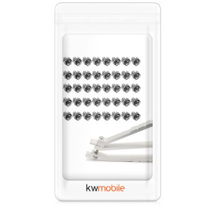 Set 50 Suruburi, piulite si saibe M6 cu instrument pentru extractie, Kwmobile, Argintiu, Metal, 51862.35.50 - Img 8