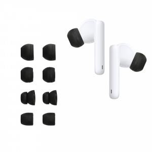 Set 8 Eartip kwmobile pentru Huawei Freebuds 4i, Silicon, Negru, 56866.47 - Img 2