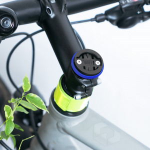 Suport bicicleta pentru gps Garmin Bryton Rider/CatEye/Edge, Kwmobile, Negru/Albastru, Metal, 47556.04 - Img 6