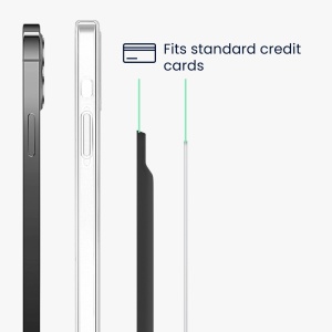 Suport magnetic pentru carduri compatibil cu Apple iPhone 14 Series/iPhone 13 Series/iPhone 12 Series, Kwmobile, Negru, Plastic, 58790.01 - Img 4