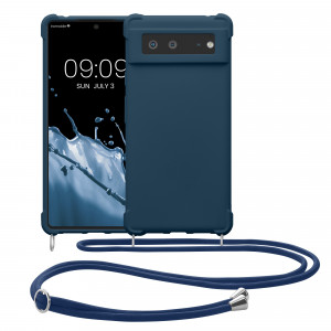 Bumper kwmobile pentru Google Pixel 6, Silicon, Albastru, 55916.17 - Img 2